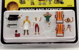 Scenic Accents Backyard Barbeque (4 Figures, 2 Chairs, Grill, Cooler & Dog) O Woodland Scenics