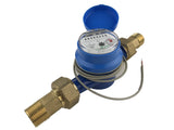 DAE AS100mP 1 Water Meter with Pulse Output, Measuring in Liter + NPT Coupling