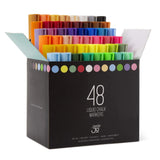 JumpOff Jo 48 Pack of Liquid chalk Markers Reversible chisel and Round Tip Neon, Metallic, and White Included Age 6+