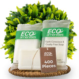 ECO amenities Travel Size Bar Soap - 400 PACK, 0.5 oz Mini Soap Bars, Hotel Soap Bars, Travel Size Toiletries - Individually Wra