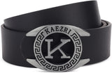 Men Black Genuine Leather Belt