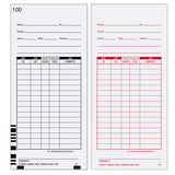 Lathem Time E7100 Universal 2Sided Time Cards for 7000E Time Recorder, Numbered 1100, 100/Pack, 3 1/2 x 7 1/4