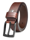 Mistercraft MenS Genuine Leather Casual Belt |Tan Handed Milled Textured | Durable Pin Buckle | Adjustable Waist | Ideal For Jea