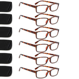 Kerecsen 6-Pack Reading Glasses Blue Light Blocking,Spring Hinge Readers for Men Women,Computer Eyeglasses (6 Tortoise, 1.0, mul