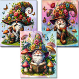 OFRKE Diamond Painting Kits for Adults,3 Pack Flower Dwarf Diamond Art Painting for Beginners, Diamond Round 5D Full Drill Paint