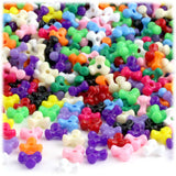 The Crafts Outlet 1,000pc Plastic, Opaque, Tri Beads, 10mm, Multi Mix