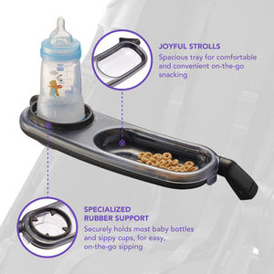 Snack Tray Fits for UPPAbaby Vista V2, Vista, Cruz, Cruz V2, RumbleSeat, RumbleSeat V2, Snack Tray with Cup Holder, Dishwasher S