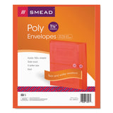 Smead 89527 Poly String & Button Booklet Envelope 9 3/4 x 11 5/8 x 1 1/4 Red 5/Pack