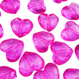 YHYPOCI 50pcs Acrylic Heart Beads 20mm Heart Shape Loose Bead for Making Bracelet Necklace Jewelry Making Craft(Hot Pink)