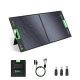 EBL 100W Portable Solar Panel for Power Station, 18V Foldable Solar Charger for Jackery/Ecoflow/Bluetti/GRECELL, Waterproof IP65