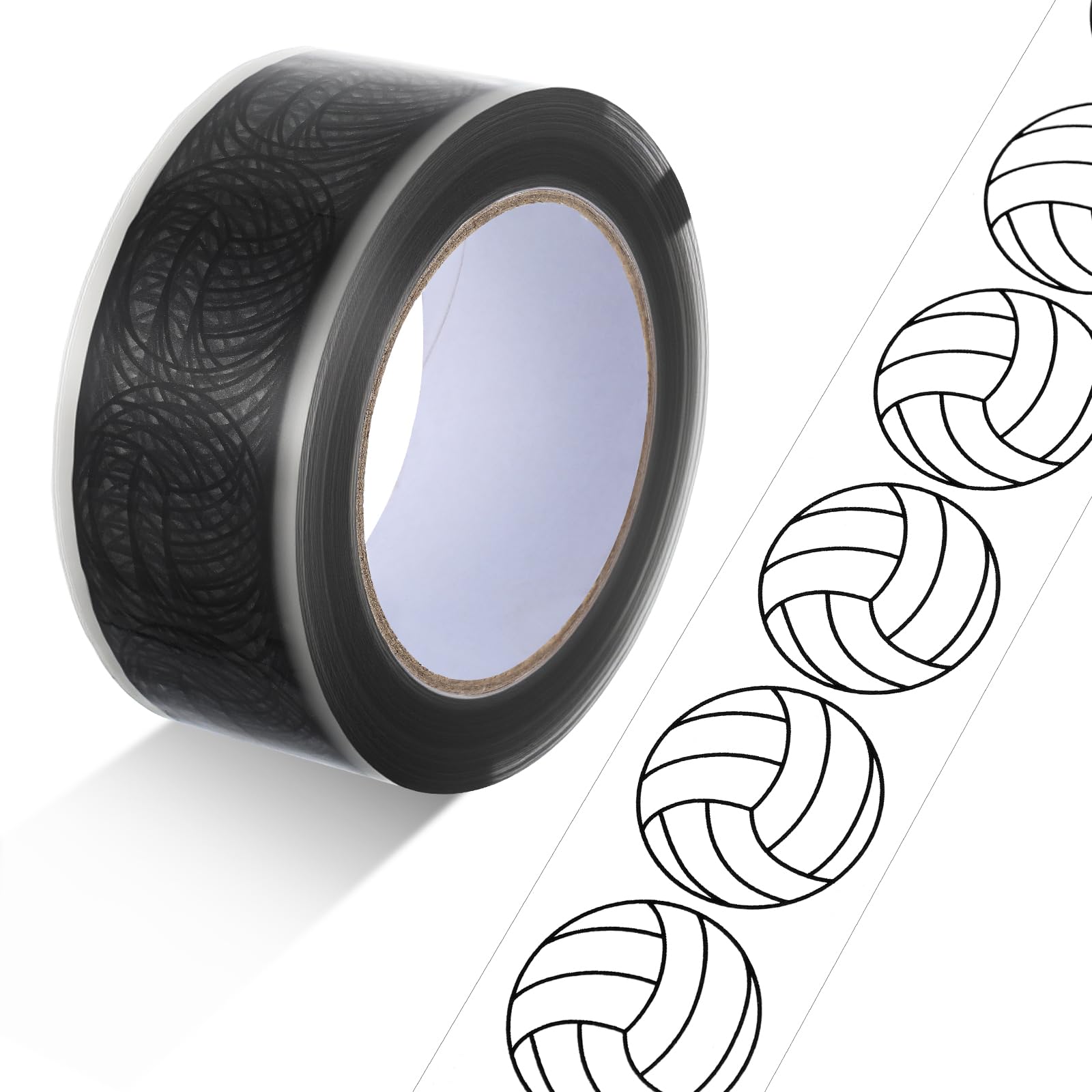Outus 110 Yards Volleyball Tape 1.9 Wide Decorative Adhesive Volleyball Packing Tape for Gift Wrapping Craft Enthusiast Sports