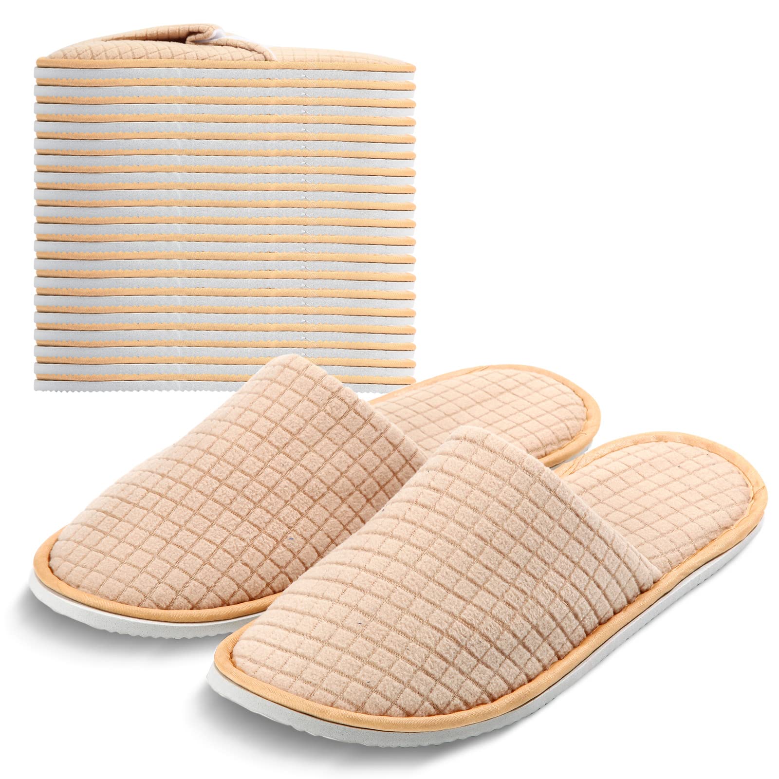 Anmerl Spa Slippers for Men and Women - Premium Bulk Hotel Slippers - Breathable Soft Cotton House Guest Slippers - Non Slip, Wa