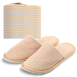 Anmerl Spa Slippers for Men and Women - Premium Bulk Hotel Slippers - Breathable Soft Cotton House Guest Slippers - Non Slip, Wa