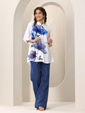 Libas Women'S Floral Straight Tunics (98186_White L)