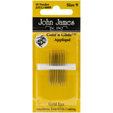 Colonial Needle Goldn Glide Applique Hand Needles, Size 9, 10Pack