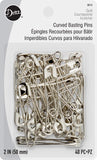 Dritz 3013 Curved Basting Safety Pins, Size 3 (40Count), Nickel