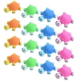 HILAZA 16 Pcs Cute Turtle Pencil Erasers for Kids, Novelty Rubber Turtle Desk Pet Erasers for Classroom Favors Party Supplies