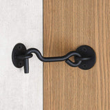 (5 Pack) Raswik 4 Privacy Hook And Eye Latch Easy Lock For Barn Door, Black