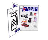 2 Pack Sign Holder 4 x 6 Inch Multi Sided Display Holds 6 Paper Menu 's on Tables Y-Shape Clear Acrylic Appetizers or Dessert Ad