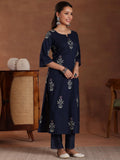 Libas Women'S Cotton Kurta Set (36914 Blue Xs