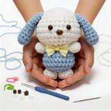 BUNUKY Crochet Kit for Beginners Adults - Complete DIY Amigurumi Puppy Dog Starter Set with Video Tutorial | Easy Learn to Croch