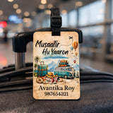 Akaar Personalized Luggage Tag With Name & Phone Number | 2.5 X 3 Inch Acrylic Travel Bag Tag | Custom Suitcase Identifier For T