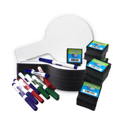 Mini Dry Erase Answer Paddles with Colored Pens and Erasers, Class Pack of 12