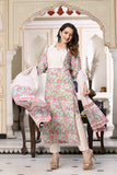 Gosriki Women'S Cotton Blend Straight Printed Kurta With Pant & Dupatta (Spring Green-Snw-Gs_Xxl_Green_Xx-Large),Green,2,B0C5THM1GF