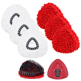 Mop Replacements Heads for OCedar EasyWring, 3 Microfiber Head Refills and 3 Chenille Pads,1 Scrub Brush, and 1 Base