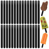 30 Pieces Black Popsicle Sticks 4.5 Inch Acrylic Cakesicle Sticks Reusable Ice Pop Sticks Plastic Popsicle Sticks for DIY Cake P