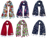 Fusfus WomenS Printed Chiffon Scarves And Stoles, Free Size(Multicolour, Fs2551) Pack Of 6 (Multicolor3)