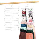 Metal Scarf Hanger, Hanging Scarf Organizer for Closet, Holds 40 Scarves