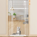 Senneny Extra Tall Cat Gate Height Adjustable from 59  -83  , No Drilling Auto-Close Pet Gate for Stairs and Doorways. Include