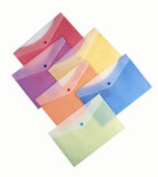 Filexec 500021597 1597, 2 Tone, Poly Envelope, Snap Button, Letter Size, Set of 12 in 6 Asst. Colors, 2 Ea Blueberry, Strawberr