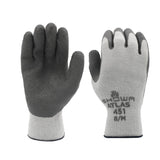 SHOWA Atlas 451 Natural Rubber Latex Palm Coated Insulated General Purpose Winter Work Glove with Poly Blend Liner, Medium (1 Pa