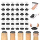 Amrules 36Pcs Round Chair Leg Floor Protectors, Silicone Chair Feet Caps to Protect Tile Floors, Felt Pads Furniture Leg Caps Co