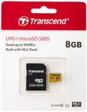 Transcend Microsdhc Card Gb Mlc, Uhs-I Class Ts8Gusd500S