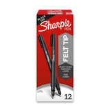 SHARPIE Fine Point Felt Tip Pens, 0.4mm, Faderesistant, Quickdrying Ink, Black, 12 Count, Ideal for Art, Journaling, and Teach