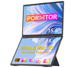 Laptop Screen Extender,15.6 Dual Monitors (Wins/Mac) Folding Stacked Portable Dual Monitor, USB C Travel Extended Computer Disp