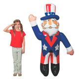 Fun Express 64 Jumbo Inflatable Uncle Sam in Red, White & Blue Suit Decoration - Great for Memorial Day, 4th of July and All Pat