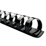 GBC 4000104 CombBind Standard Spines, 3/4 Diameter, 160 Sheet Capacity, Black (Box of 100)