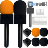 2PCS Microphone Holder for DJI Mic Mini/2/3, Mic Handle for Rode/Hollyland/All Lav Microphone, Magnetic Wireless Mic Holder with