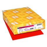 Neenah Paper 22551 Color Paper, 24lb, 8 1/2 x 11, ReEntry Red, 500 Sheets