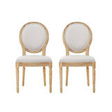 Christopher Knight Home Phinnaeus Dining Chair Set, Set of 4, Wood, Gray Plaid + Light Beige + Natural