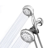 Waterpik 12Mode 2in1 Dual Shower Head System with 5Foot Hose and PowerPulse Therapeutic Massage, Chrome, XET633E643E 