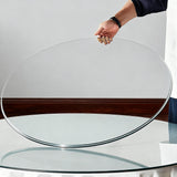 20 Round Glass Table Top - 1/4 Thick Pencil Polish Edge Tempered Glass, Replacement Glass Table Top for Kitchen/Patio