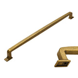 CABDM 6 Pack Antique Brass Cabinet Pulls 12 Inch(305mm) Hole Center Vintage Brass Cabinet Hardware Kitchen Cabinet Handles for B
