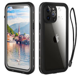 Transy Waterproof Phone Case Compatible with iPhone 13 Pro Max, IP68 Waterproof Shockproof Dust-Proof Phone Case with Built in S