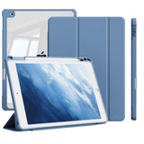 KENKE Case for iPad 9th / 8th / 7th Generation 10.2 inch (2021/2020/2019 Released), Clear Back, TPU Shockproof Frame Cover [Buil