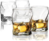 Bormioli Rocco Sorgente Double Old Fashioned Glasses, 14.25 Ounces, White, 4 Count (Pack Of 1)